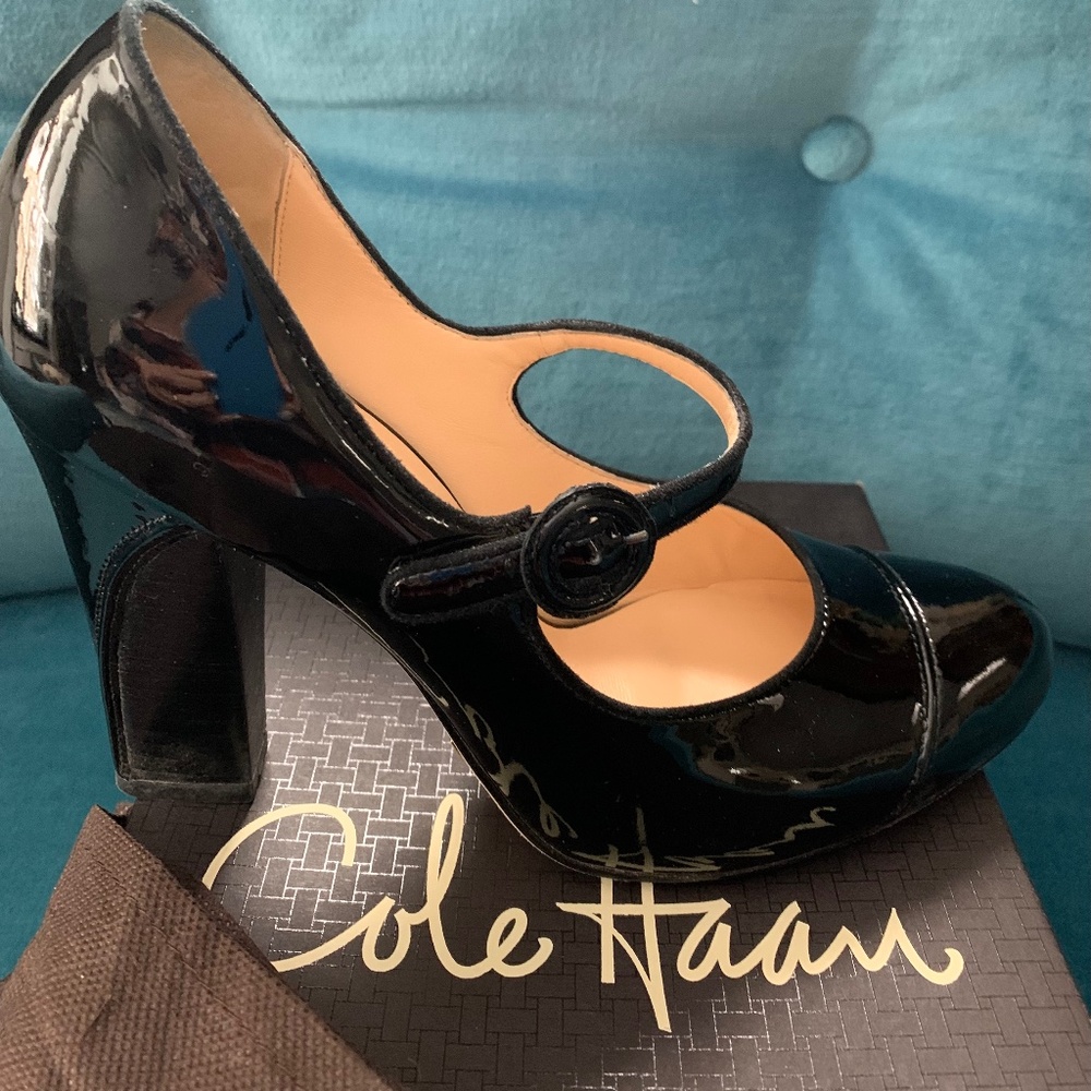 Cole Haan Dalya NIKEAIR MaryJane Black Patent Size 8.5B